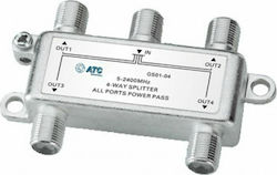 ATC 4-Way TV/SAT Splitter Satellite 03.003.0139