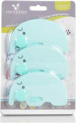 Cangaroo Henry Cabinet & Drawer Protectors with Sticker made of Plastic in Turquoise Color 3pcs