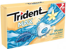 Trident Max Chewing Gum With Splash Vanilla / Mint Flavour No Added Sugar 22gr