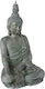 Atmosphera Dekorative Buddha aus Polyresin in Grau 106cm