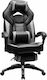 Songmics OBG77BG Artificial Leather Gaming Chair with Footrest Black/Grey