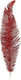 Atmosphera Decorative Feather Red 56cm 1pcs