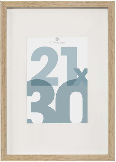 Atmosphera Manu Naturel Wooden Photo Frame With Beige Frame
