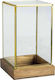 JK Home Decoration Glass Geometric Table Decor 11x12x21cm