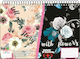 Back Me Up Drawing Pad Blue Flowers 1pcs