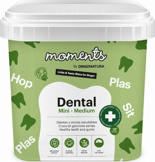Dingonatura Moments Dental Mini Medium Sticks Лекува за Кучета против Зъбен Камък & Плака 500гр