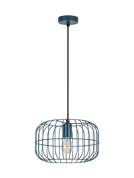 Rabalux Xenia Pendant Light Single-Light Grid for Socket E27 Blue