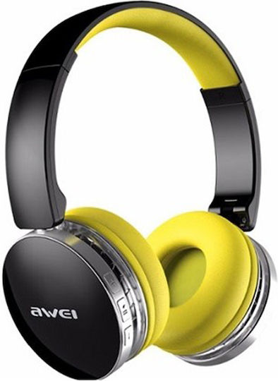 Awei A500BL Wireless / Wired Over Ear Headphones with 8 hours of Operation Yellow / Black