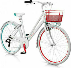 MBM Colors 28" 2020 Λευκό Ποδήλατο Πόλης με 6 Ταχύτητες