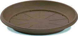 Plastona 248 Round Plate Pot Brown 48x48cm