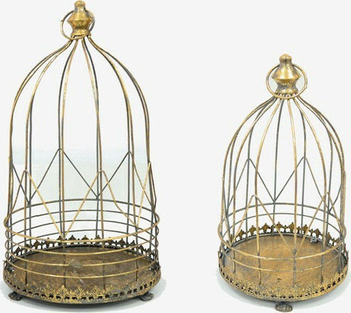 Paperpack Net Floortop Metallic Lanterns Set Beige 2pcs Paperpack Net Floortop Metallic Lanterns Set Beige 2pcs