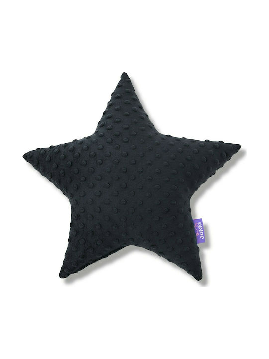Jukki Διακοσμητικό Μαξιλάρι Κούνιας "Minky" Μαύρo 40x40cm