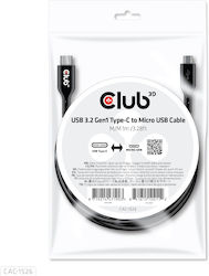 Club3D USB 2.0 USB-C мъжки - микро USB-B мъжки 1м (CAC-1526)