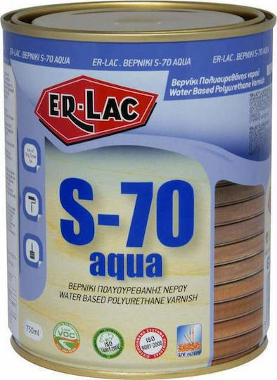 ER-LAC S-70 Aqua Surface Varnish Polyurethane Water Colorless Gloss 750ml