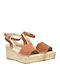 Damenplattformen Tabac Braun