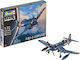 Revell F4U-4 Corsair Modeling Figure Airplane Blue 65 Pieces in Scale 1:72