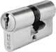 Hugo Locks Lock Cylinder Security GR 2.5S 60mm (28-32) with 3 Keys Silver