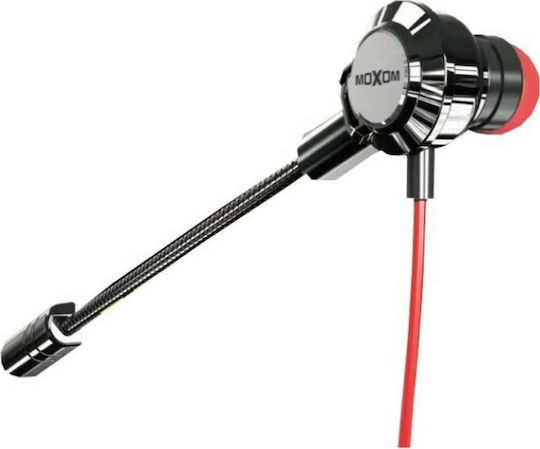 Moxom MX-EP24 GM In Ear Gaming Headset with Connection 3.5mm Red