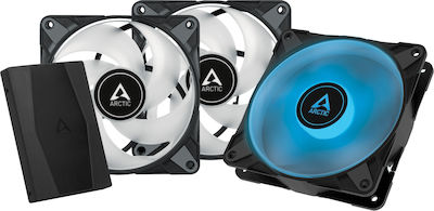 Arctic P12 PWM PST RGB Case Fan 120mm με Σύνδεση 4-Pin 3τμχ