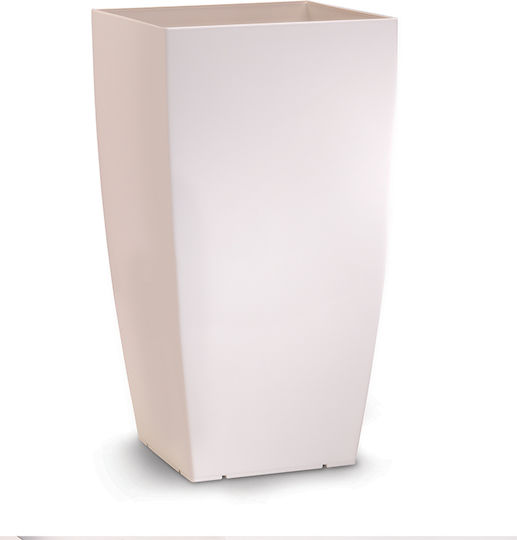 Atmosphera Tetra Саксия Пластмаса Бял Със стойка 36x36x66εκ.