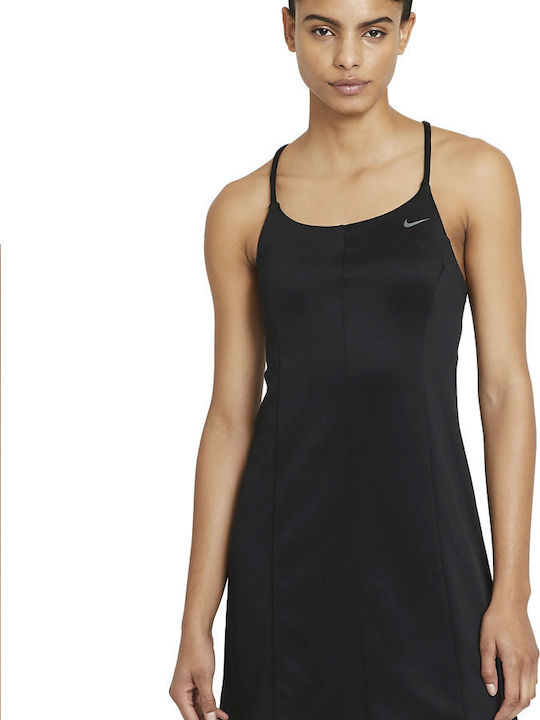 Nike Icon Clash Mini Καλοκαιρινό All Day Φόρεμα με Τιράντα Μαύρο