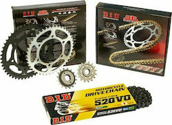 DID Chain & Sprocket Kit (15-45-520V) for Yamaha XT 660 / XT Tenere