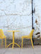 Scaun de exterior Polipropilenă Air Galben 50x60x82cm