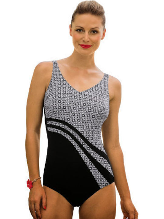 Anita 6384 Dirban Full Cup Swimsuit Black and White