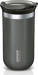 Wacaco Octaroma Lungo Travel Mug Flasche Thermosflasche Rostfreier Stahl BPA-frei Gray 300ml mit Mundstück