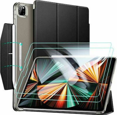 ESR Ascend Tempered Glass Flip Cover Synthetic Leather / Silicone Black (iPad Pro 2021 12.9")