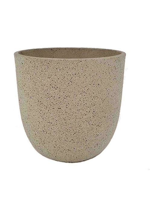 Plastona Cement Flower Pot 36x35cm in Beige Color 00.03.35538