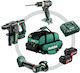 Metabo Combo Set 3.1.1 Σετ Γωνιακός Τροχός, Δράπανο & Δραπανοκατσάβιδο 18V με 2 Μπαταρίες 4Ah και Θήκη