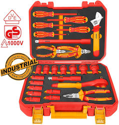 Ingco HKITH2601 Куфарче с 26 Инструмента за Електротехници