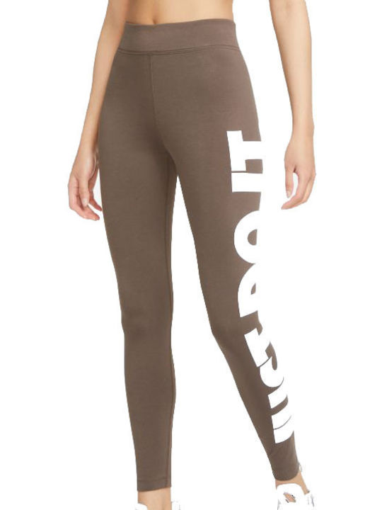 Nike Sportswear Essential Women's Long Training Legging High Waisted Brown