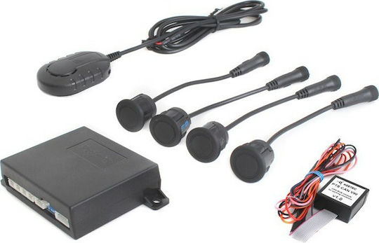 Steelmate Σύστημα Παρκαρίσματος Αυτοκινήτου με Buzzer και 4 Αισθητήρες 16mm σε Μαύρο Χρώμα