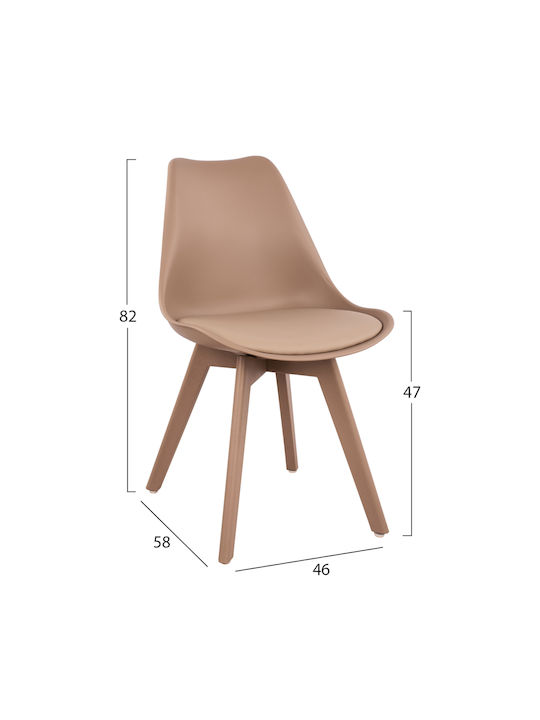 Vegas Kitchen Polypropylene Chair Cappuccino 47...