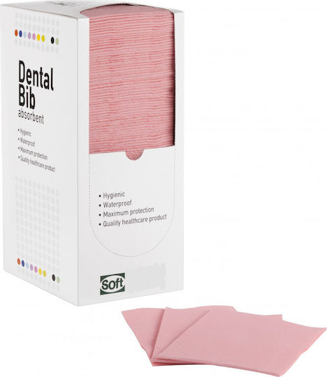 Soft Care Dental Towel Pink 1ply + 1ply Without Dispenser 500 Pieces