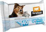 Ferplast Genico Fresh Dog Body Cleansing Wipes with Fragrance Alcohol Free 20x30cm