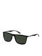 Frog Optical Men's Sunglasses with Black Acetate Frame and Black Polarized Lenses AS123