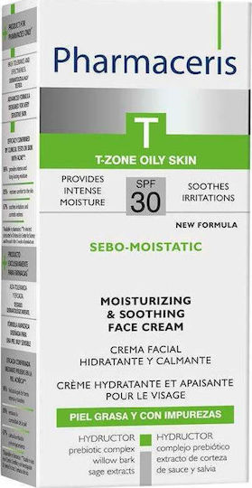 Pharmaceris Sebo-Moistatic Ενυδατική Κρέμα Προσώπου Ημέρας με SPF30, Πρεβιοτικά & Προβιοτικά 50ml