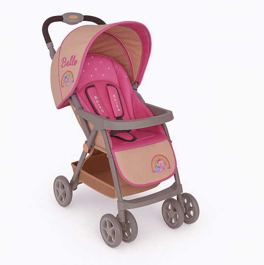 Beboulino Bello Adjustable Baby Stroller Suitable for Newborn Pink Bears 9.5kg