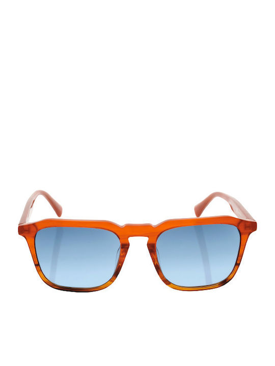 Hawkers Eternity Men's Sunglasses with Caramel Blue Plastic Frame and Blue Lens