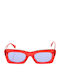 Hawkers Lauper Women's Sunglasses with Red Acetate Frame