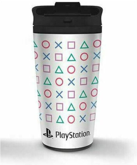 Pyramid International Sony Playstation - Shapes Ποτήρι Θερμός Ανοξείδωτο 450ml Ασημί