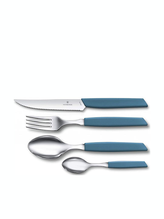Victorinox Swiss Modern Cutlery Set Stainless Blue 24pcs