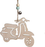 Christening Favor with Decorative Item Κρεμαστό Vespa made of Wood 48pcs