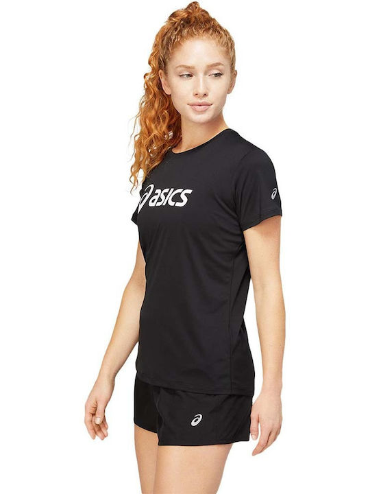 ASICS Damen Sport T-Shirt Schwarz