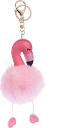 Christening Favor with Keychain Flamingo made of Fabric