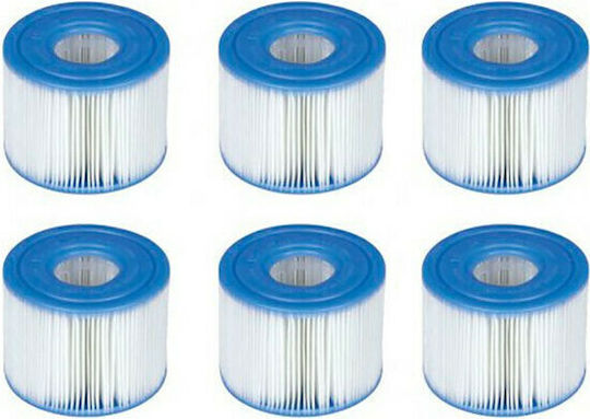 Intex Spa S1 Spare Part Pool Filter 7.5cm Set 6pcs 3.32kg