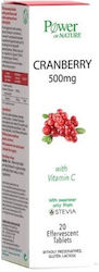 Power Of Nature Cranberry with Vitamin C & Stevia 20 Effervescent Tablets